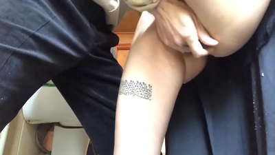 Squirt in the school bathroom, a real frothy orgasm - my teacher did his best